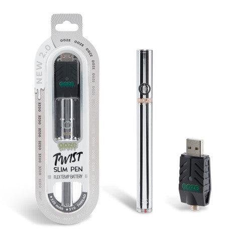 Ooze Twist 2.0 Slim 510 Thread Vape Cart Pen Battery - Image 5