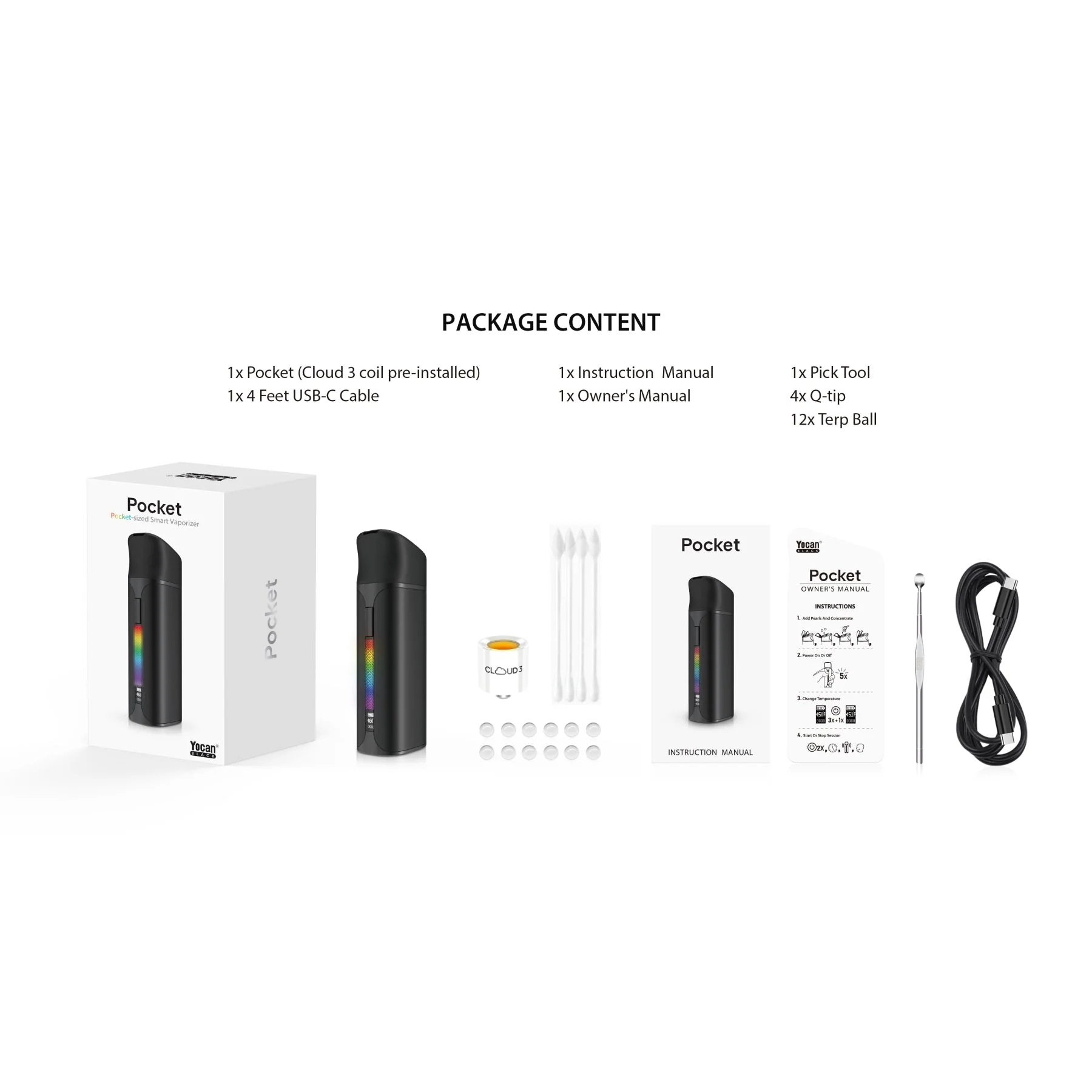 Yocan Black Pocket Portable Dab Pen Vaporizer - Image 14